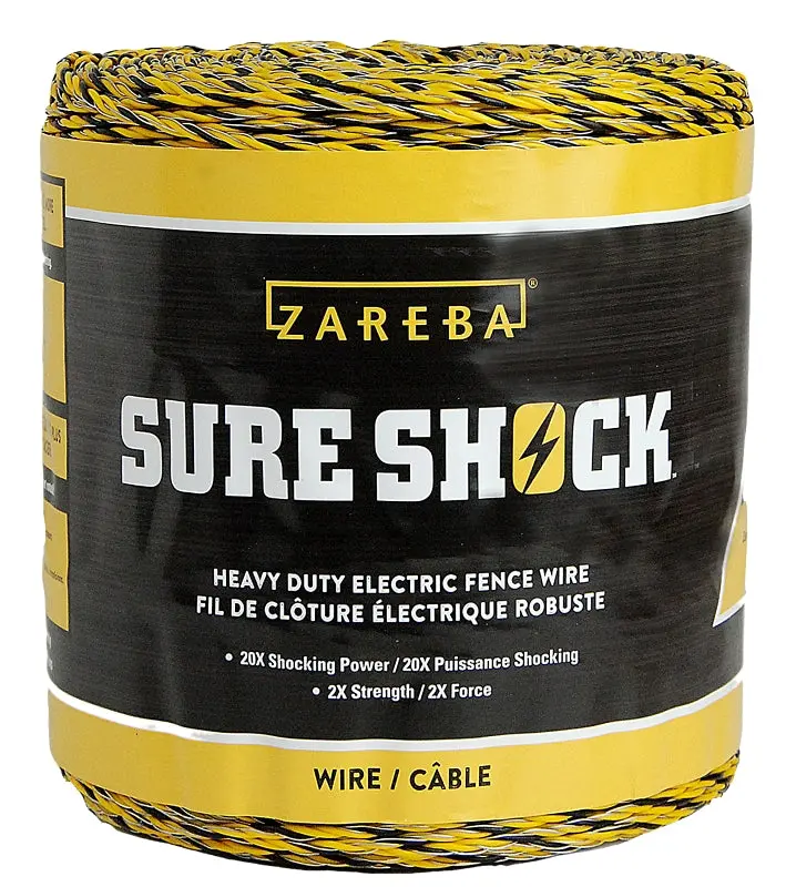 Zareba Heavy-Duty 3-Conductor Polywire – 1320-Foot Aluminum Electric Fence Wire 1