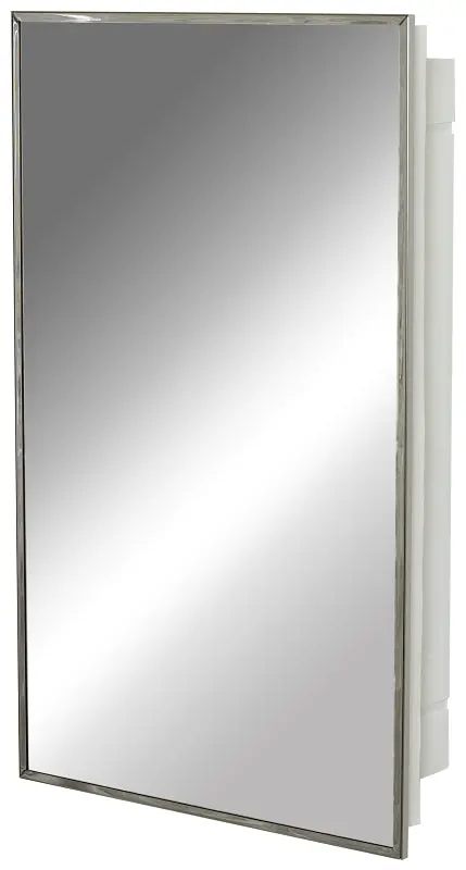 Zenith 105 Two-Shelf Medicine Cabinet – 16.125-Inch Width, Stainless Steel & Plastic Build 1