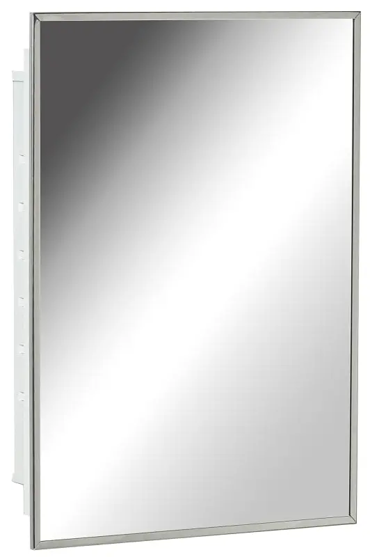 Zenith X314 Surface-Mount Medicine Cabinet – 16.3-Inch Width, 22.1-Inch Height, White Steel With Stainless Trim 1