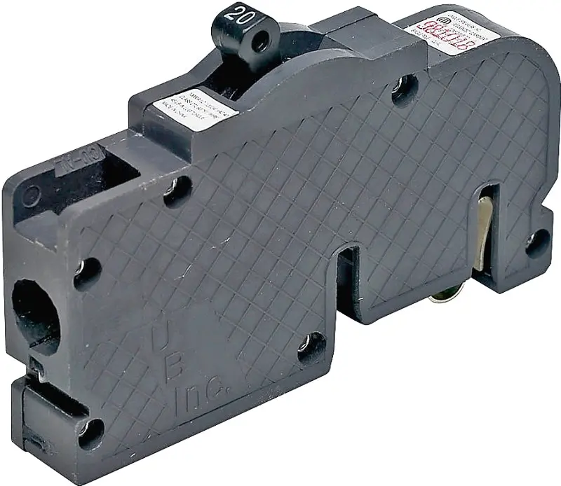 Zinsco Ubiz20 Single-Pole Circuit Breaker — 20-Amp, 120/240-Volt, Plug-In Mounting Type 1