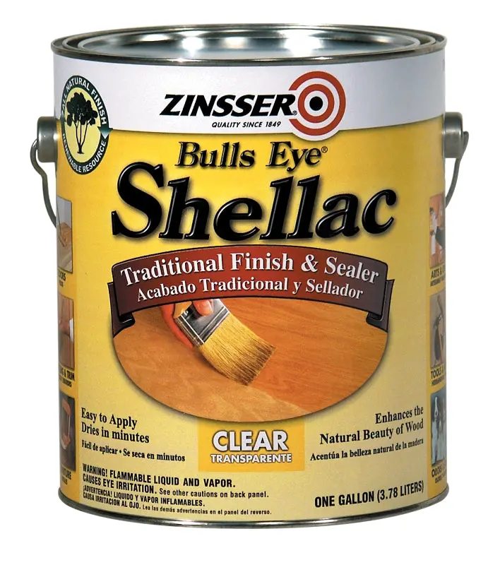 Zinsser 00301 Midtone Shellac Sealer – Clear Liquid Finish, 1-Gallon Can 1
