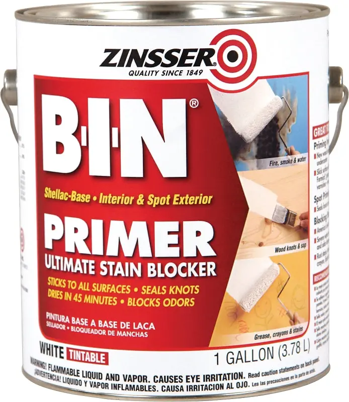 Zinsser 00901 Cover Stain Primer – Water-Based Oil-Primer Hybrid, 1-Gallon White Can 1