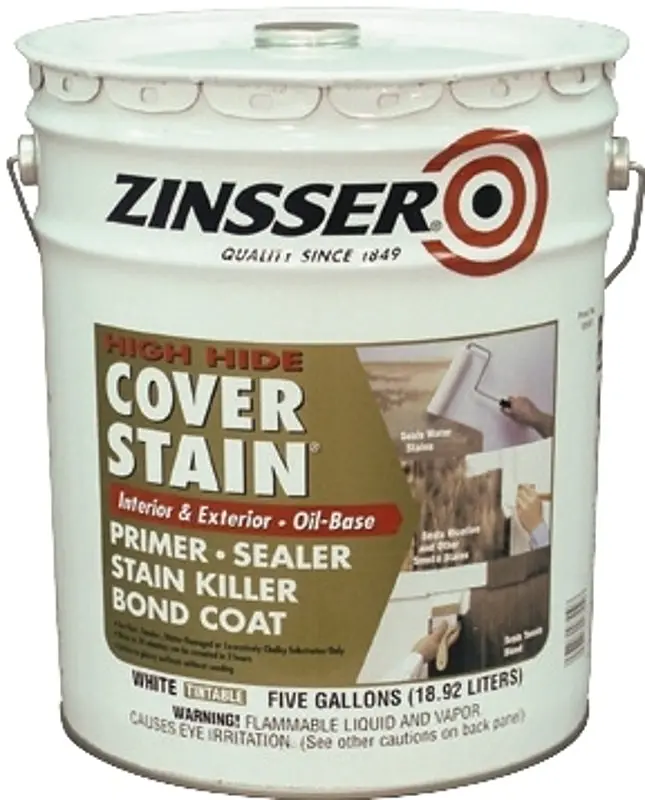 Zinsser 3550 Premium Matte Primer – 5-Gallon White, High-Hide Interior/Exterior Formula 1