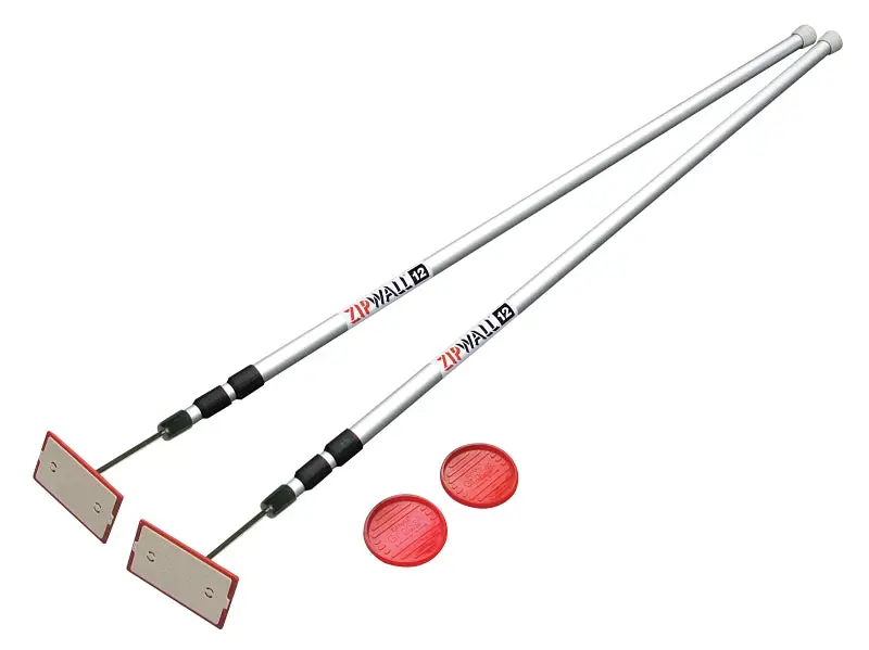Zipwall Slp2 Spring-Loaded Dust Barrier Pole – 12-Foot Aluminum Pole, Sold In Pairs 1