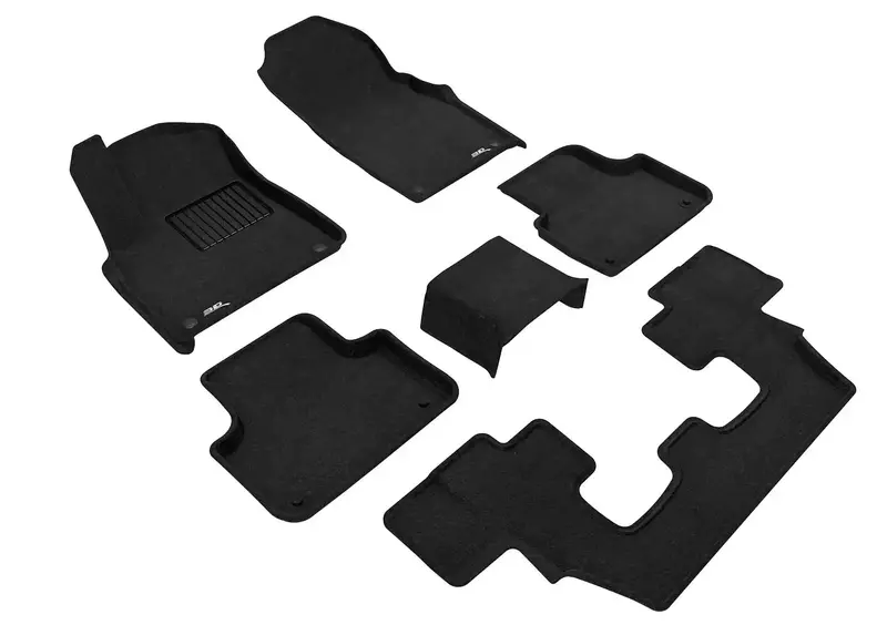 3D Maxpider L1Ad04104709 Elegant All-Weather Floor Mat Set – 6-Piece, Black 1