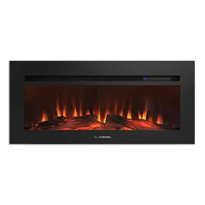 40-Inch Built-In Electric Fireplace – Wall-Mount Or Recessed Installation, Modern Heater 1