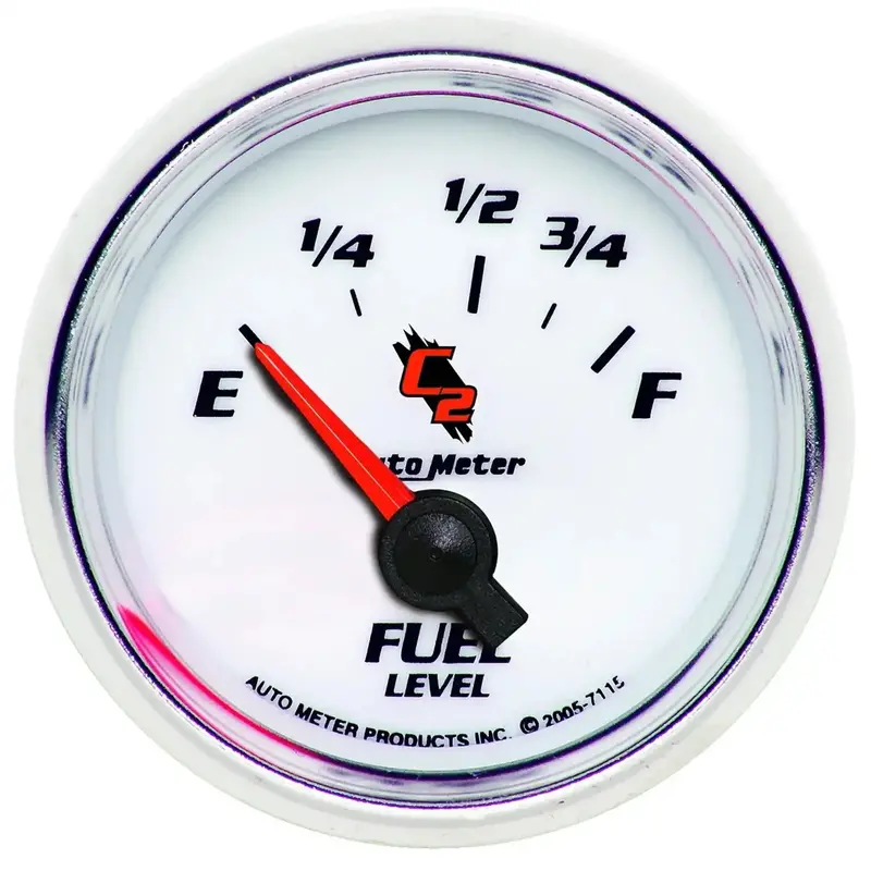 Autometer 7115 Electric Fuel Level Gauge – 2-1/16 Inch, 73–10 Ohm Sending Unit Compatible 1
