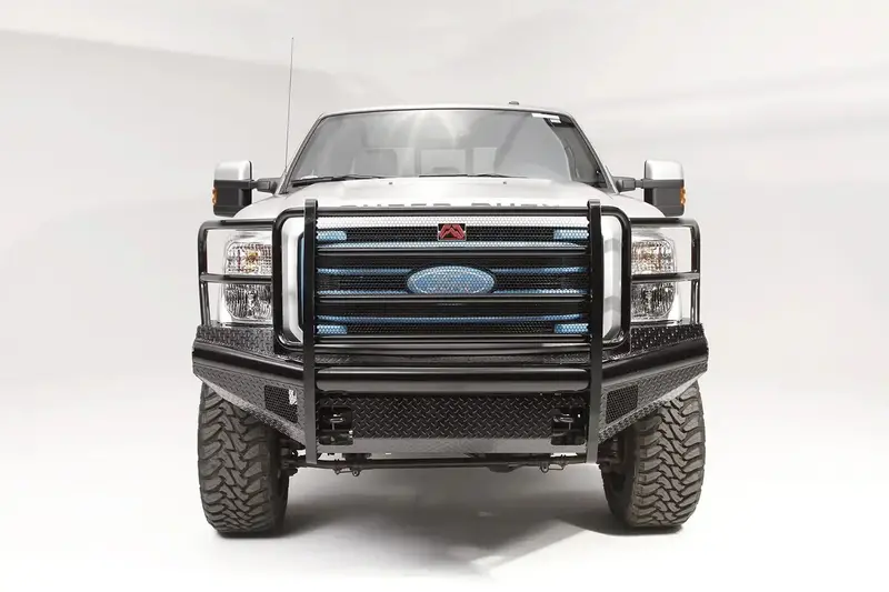 Fab Fours Black Steel Front Ranch Bumper For Trucks - Model Fs05-S1260-1 1