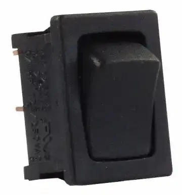 Miniature 12V Dc On/Off Toggle Switch – Compact Black-Black Housing 1